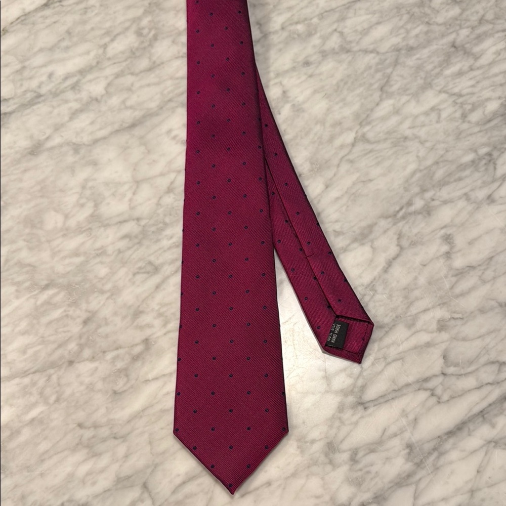 Classic Burgundy Polka Dot Tie